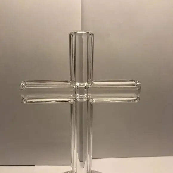 ✝️🎁Beautiful 7 Inch Marquis By Waterford Standing Cross Crystal Easter - Picture 2 of 12